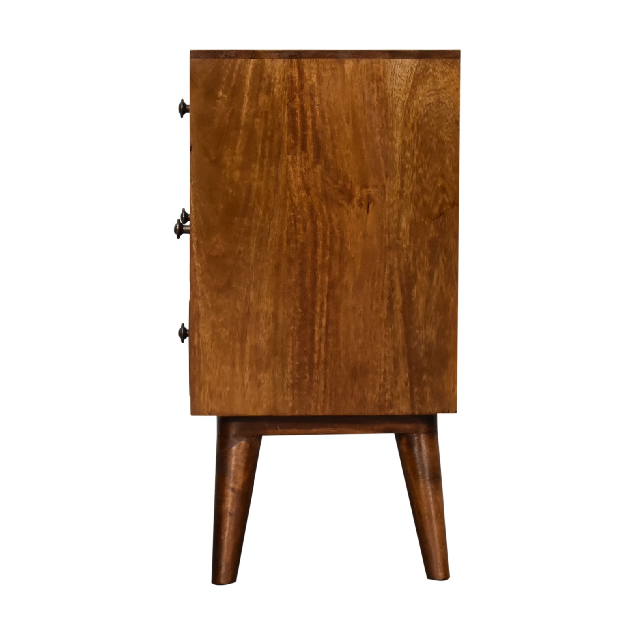 4 Drawer Multi Chestnut Bedside - Image 8