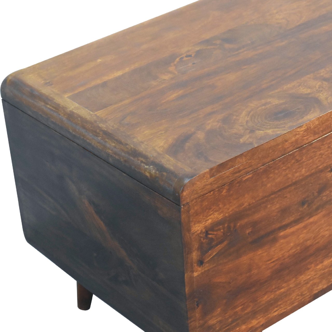 Curved Chestnut Blanket Box - Image 5