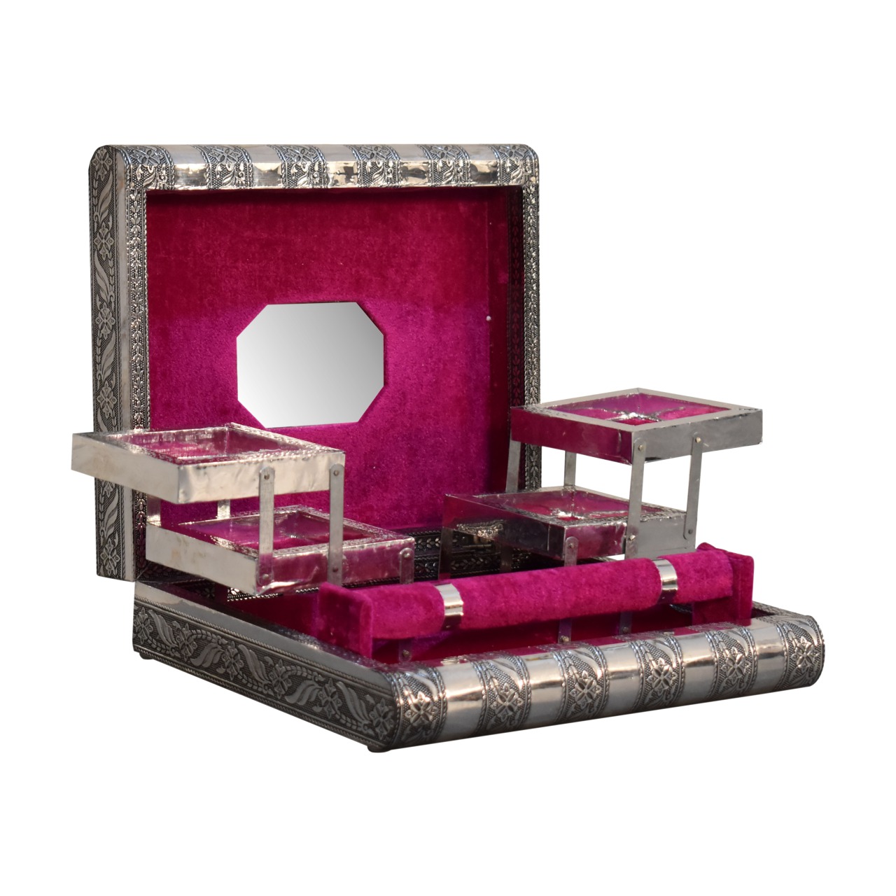 Fuchsia Pink Single Jewellery Box - Image 3