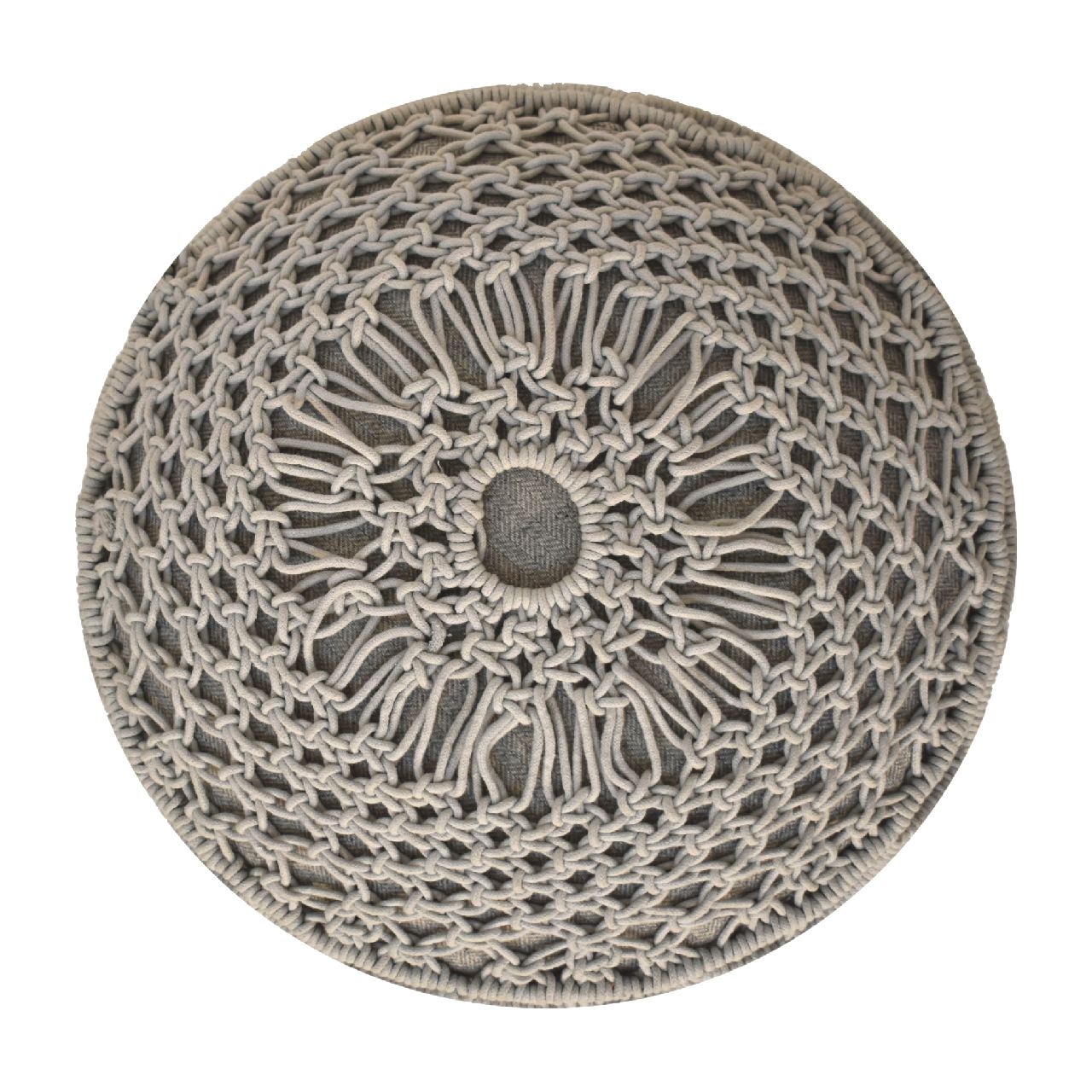 Crotchet Grey Footstool - Image 7