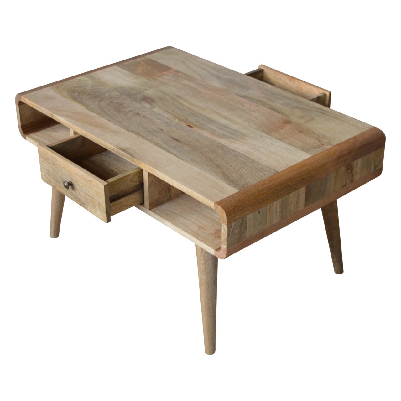 Curved Oak-ish Coffee Table - Image 3