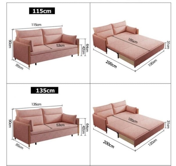 SB122 Two Seater Sofa Bed - Image 8