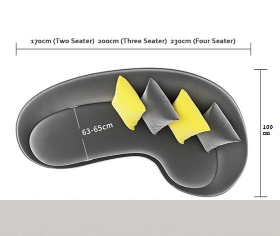 Slender Modern Curved Two Seater, Three Seater, Four Seater Sofa, Armchair, Velvet - Image 9