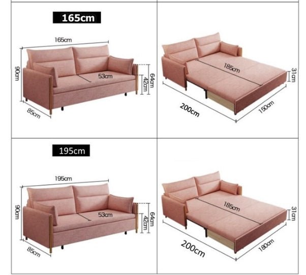 SB122 Two Seater Sofa Bed - Image 9