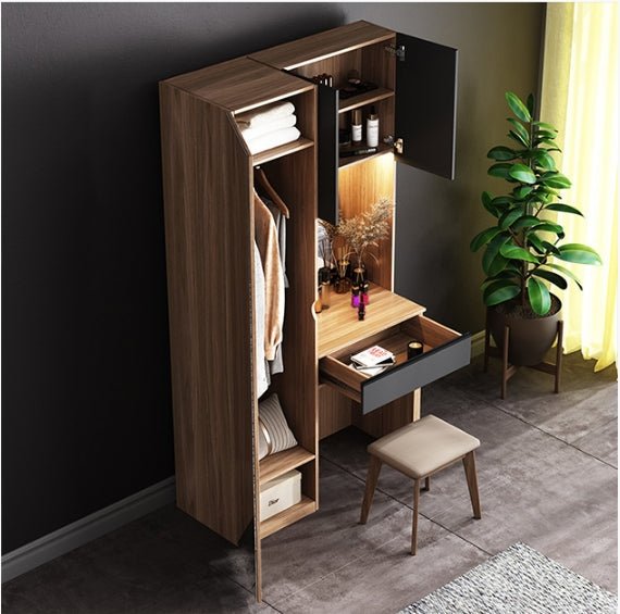 Aviral Dressing Table With Wardrobe - Image 3