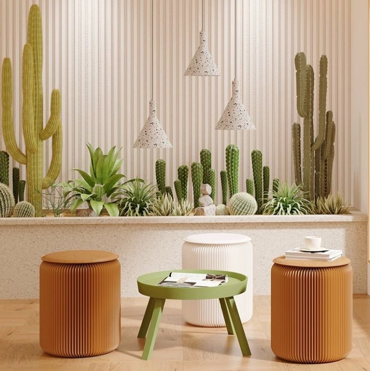 Accordion Classic Stool, Kraft Paper - Image 2