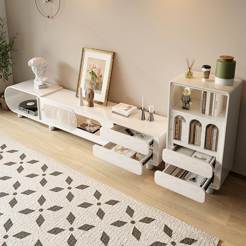 Odelette Living Room Set, Odelette TV Stand And Sideboard, Cream - Image 5