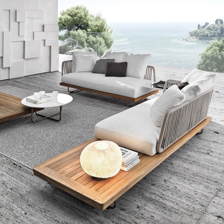 Phyllis Rattan Outdoor Sofa Set, Two Seater Sofa, Outdoor Furniture, Grey