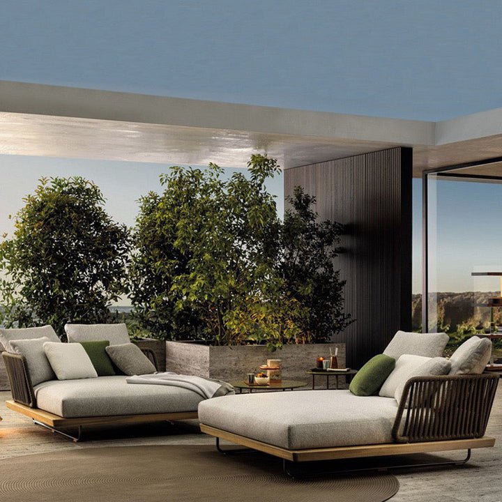 Phyllis Rattan Outdoor Sofa Set, Two Seater Sofa, Outdoor Furniture, Grey - Image 4