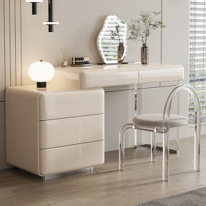 Meyer Dressing Table With Side Drawer, Cream