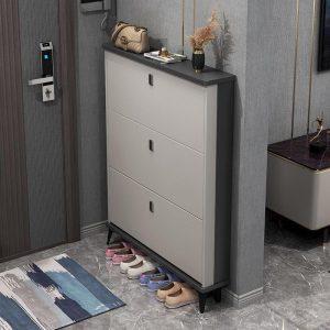Amos Shoe Storage, Black & Grey