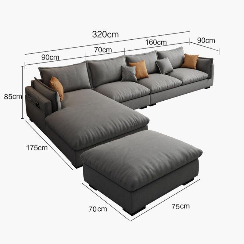 G918 Amos Three Seater Sofa Corner, Leathaire - Image 8