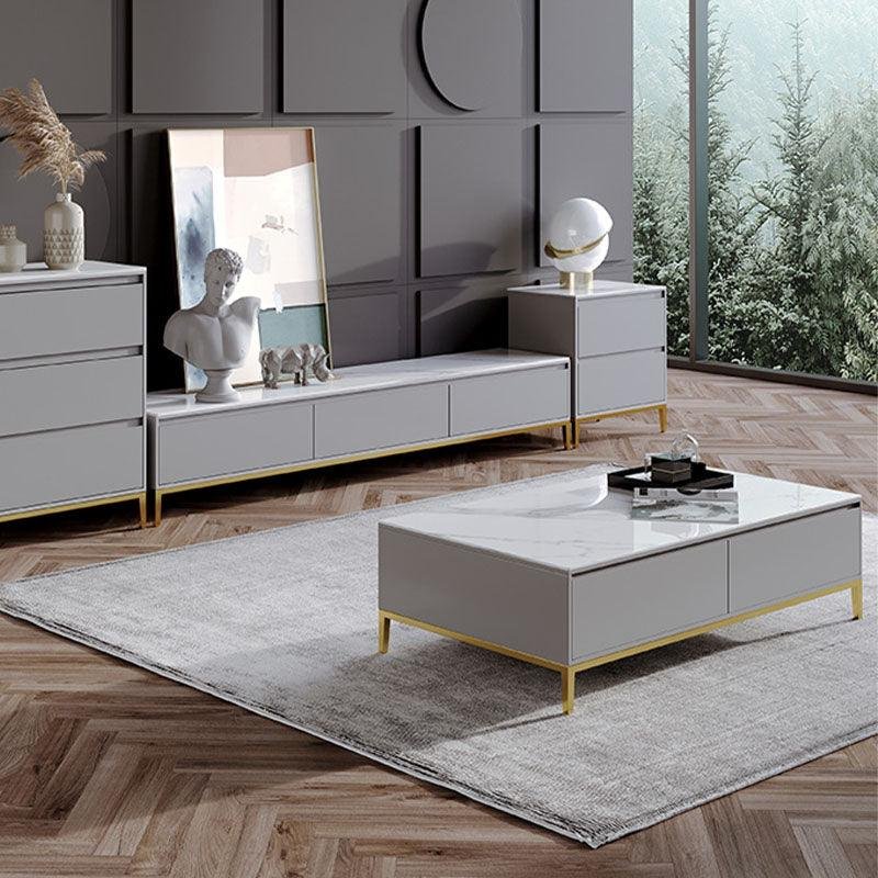 Mahara Coffee Table Rectangular Living Room Table with TV Stand