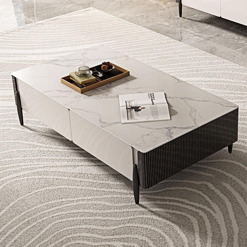 LUOLUO Rectangular Coffee Table With TV Stand - Image 6