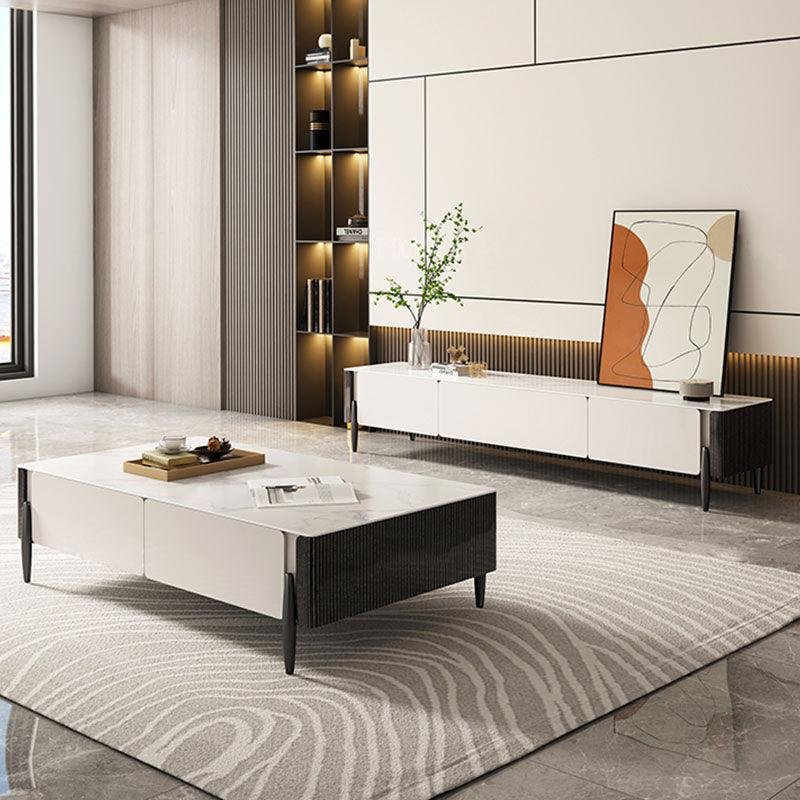 LUOLUO Rectangular Coffee Table With TV Stand - Image 2