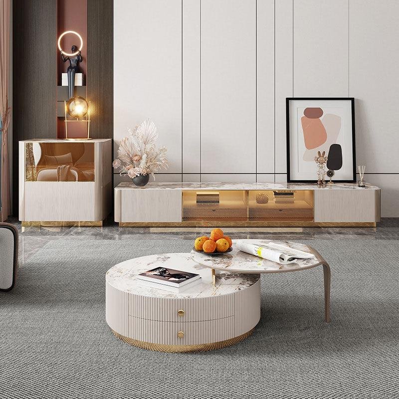 Tok Mark Living Room Table Set, Coffee Table, TV Stand, Side Table - Image 5