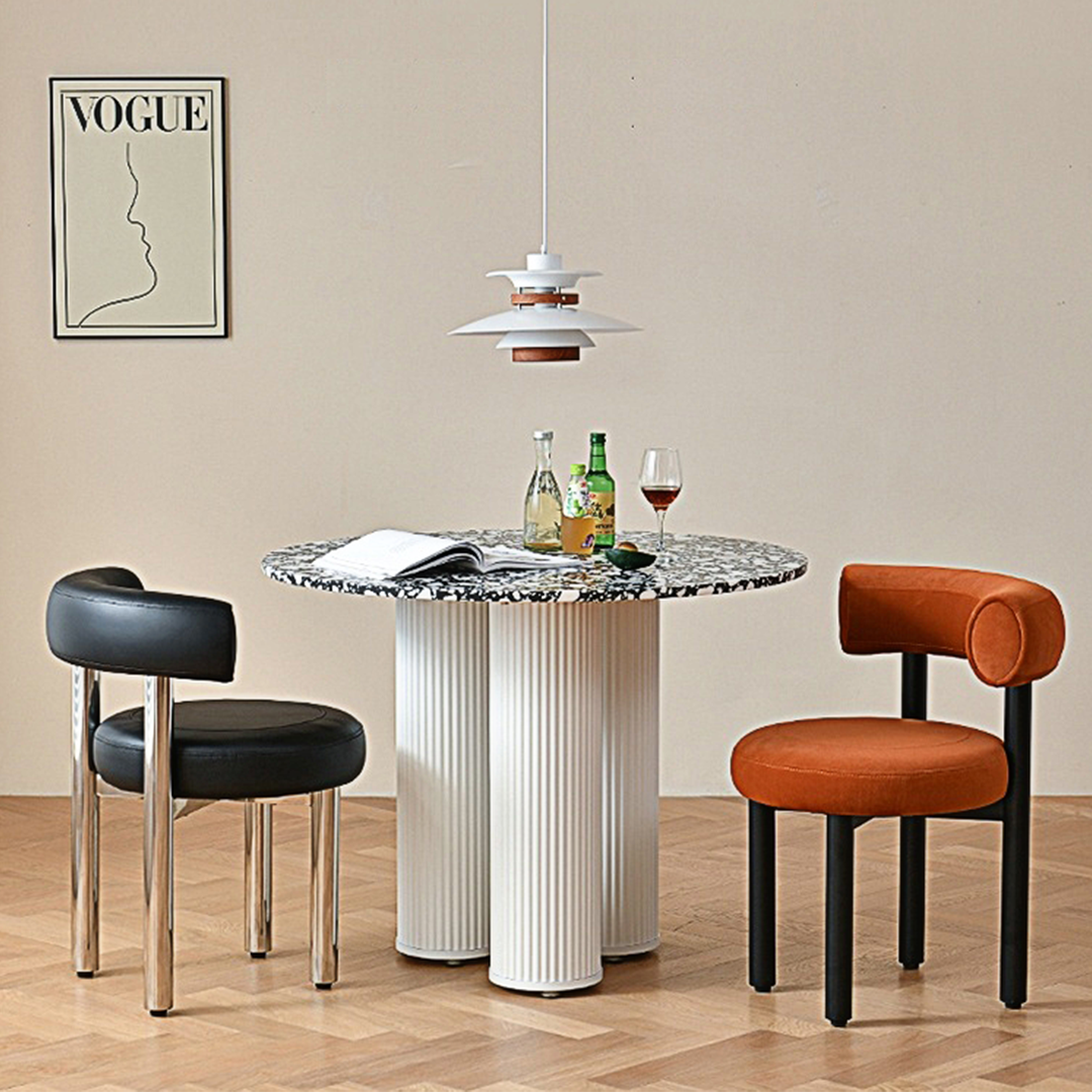 Martinez Small Round Dining Table, Marble - Image 3