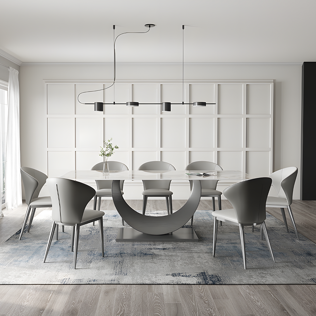 Vera Dining Table & Chairs, Sintered Stone, White - Image 2
