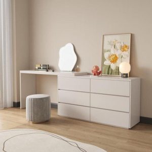 Nevada Dressing Table with Sideboard & Stool