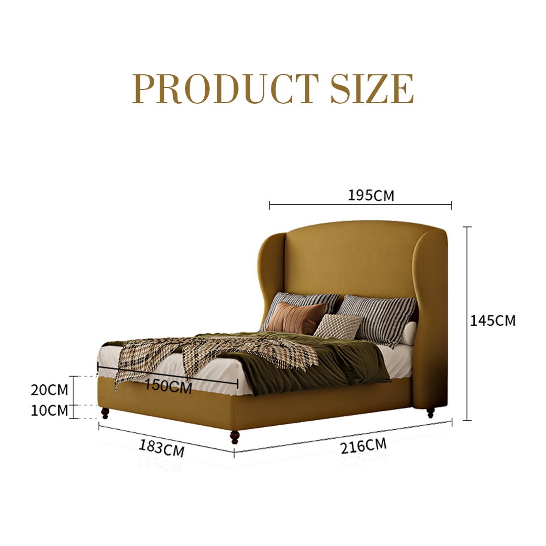 Amara Wingback Double Bed, King Size - Image 7