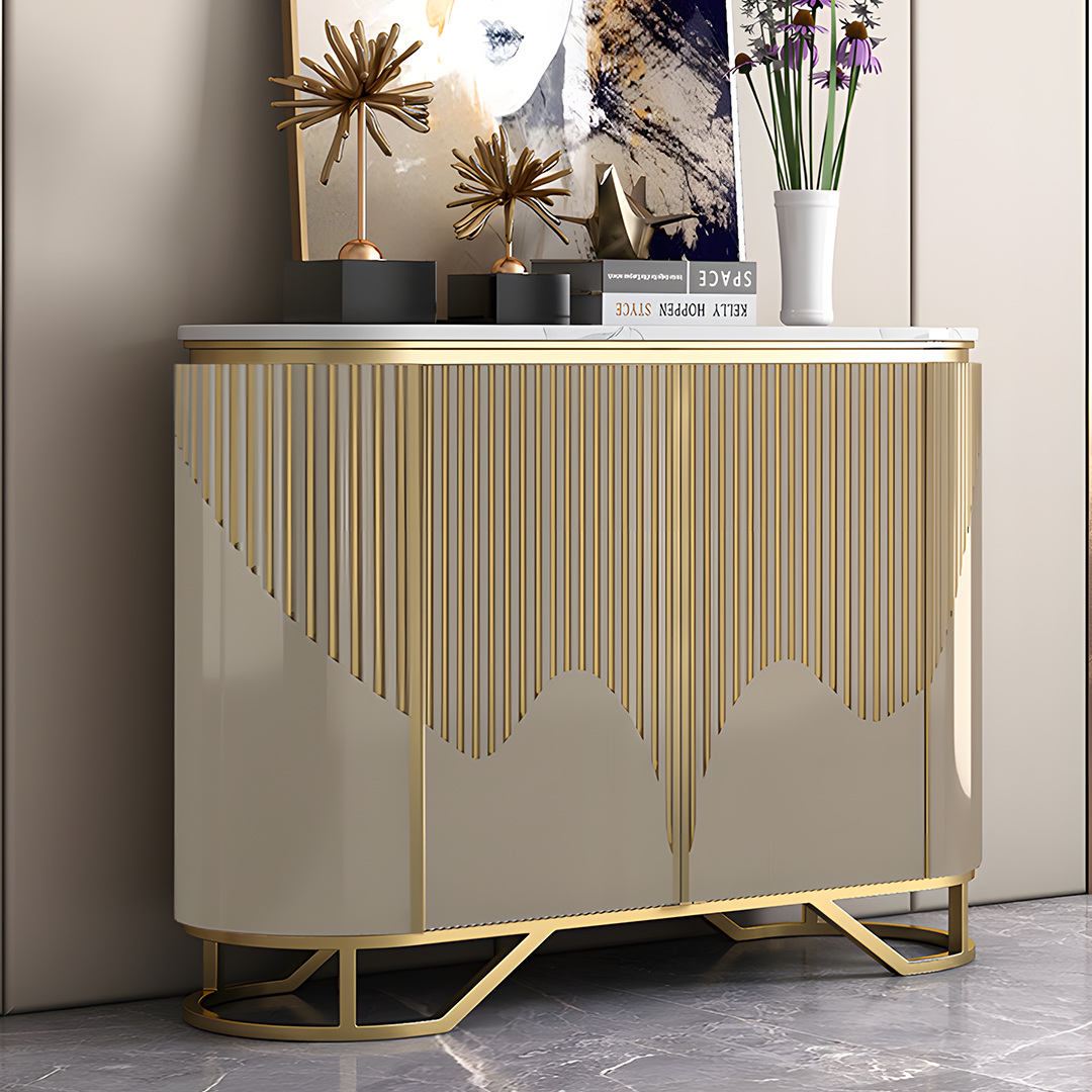 Isabel Hallway Sideboard, Console Table, Gold - Image 3