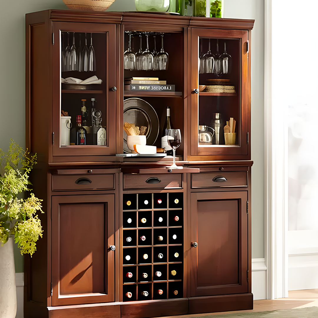 Ivanna Wine Cabinet, Wine Rack, Wood