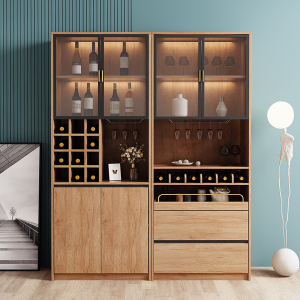 Miranda Tall Wine Cabinet, Solid Wood