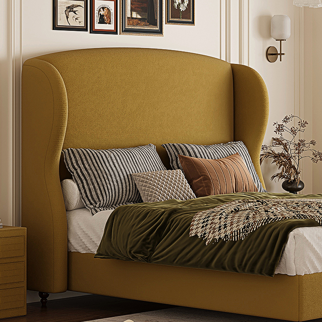 Amara Wingback Double Bed, King Size - Image 4