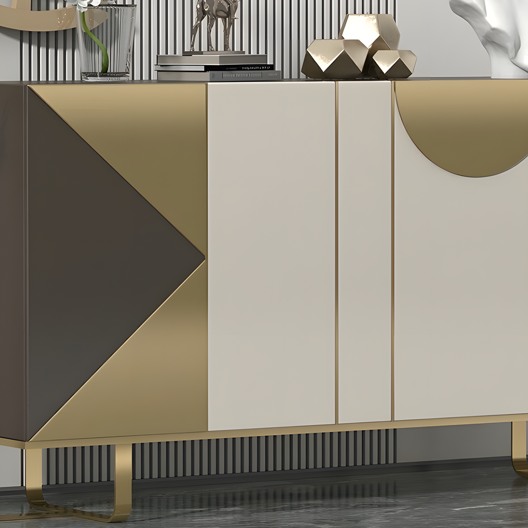 Lara Large Sideboard, Black And Gold - Image 5