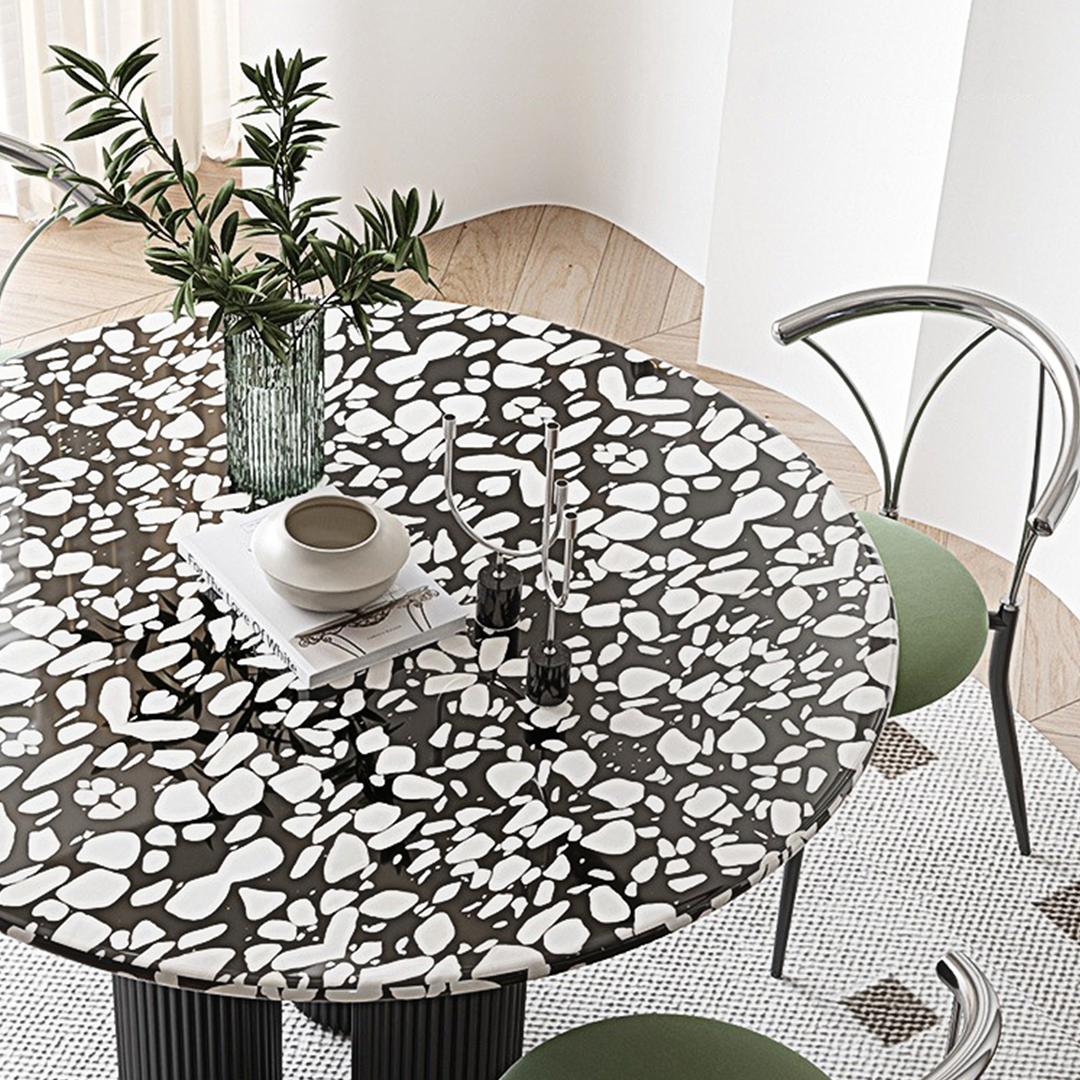 Martinez Small Round Dining Table, Marble - Image 7