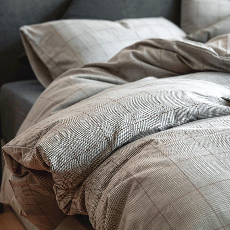CA714 Linen Duvet Cover + Bed Sheet + 2 Pillowcases, King, More Patterns Available - Image 3
