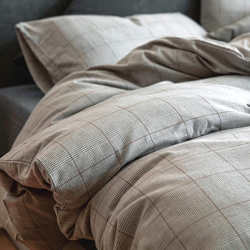 CA714 Linen Duvet Cover + Bed Sheet + 2 Pillowcases, King, More Patterns Available - Image 5
