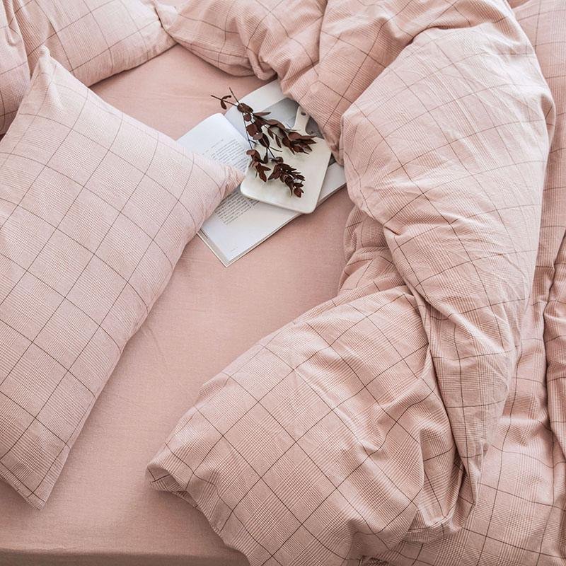 CA714 Linen Duvet Cover + Bed Sheet + 2 Pillowcases, King, More Patterns Available - Image 6