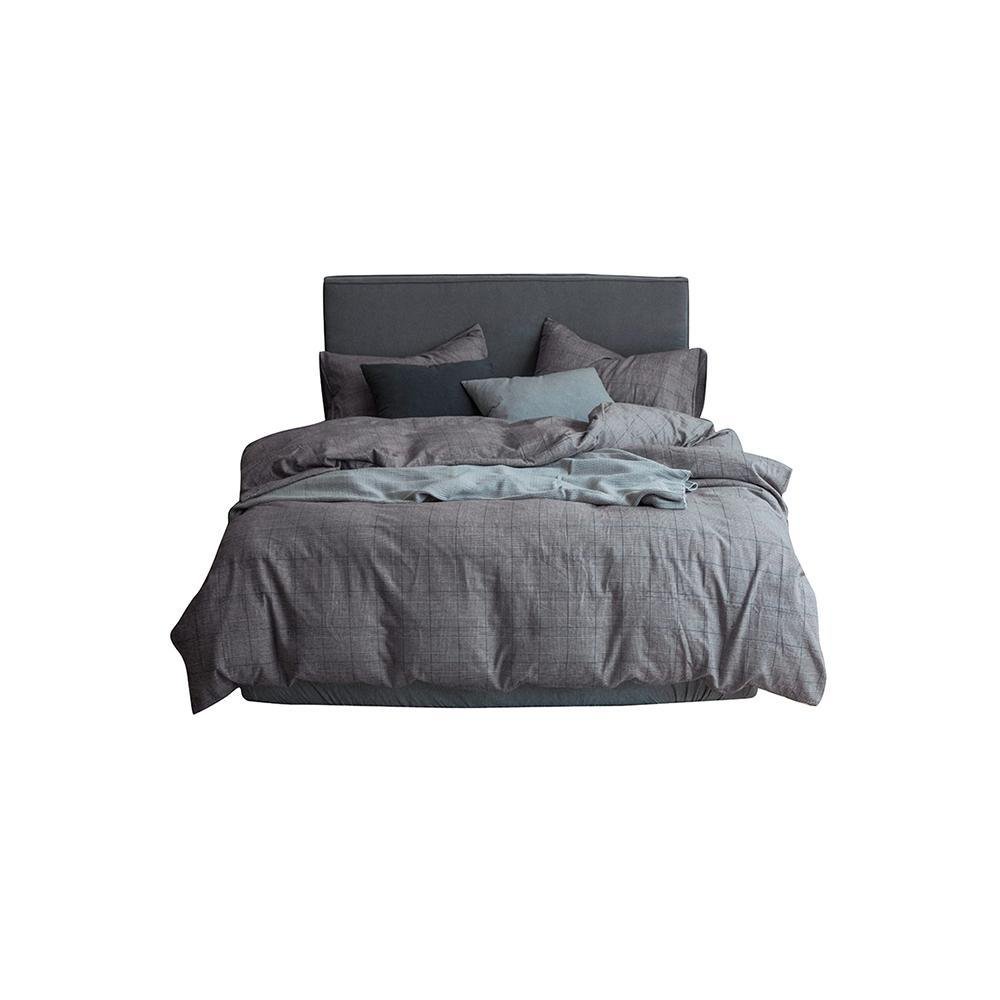 CA714 Linen Duvet Cover + Bed Sheet + 2 Pillowcases, King, More Patterns Available - Image 2