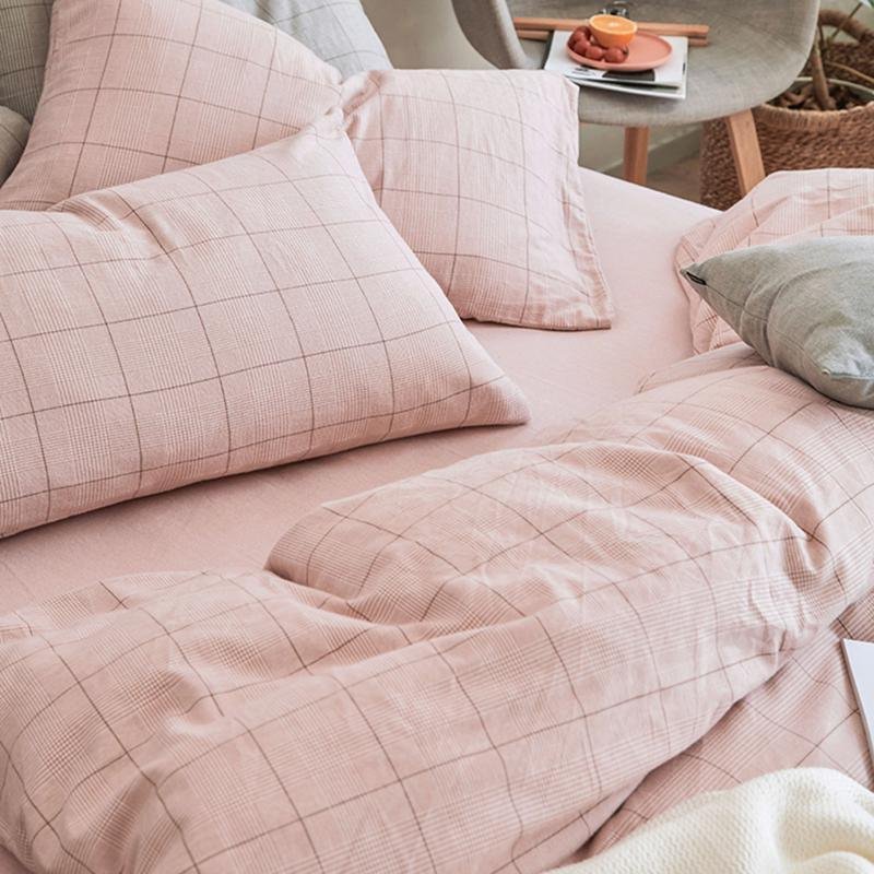 CA714 Linen Duvet Cover + Bed Sheet + 2 Pillowcases, King, More Patterns Available - Image 7