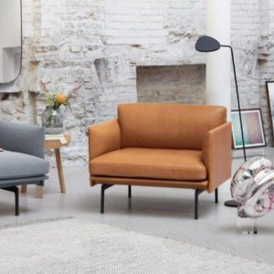 Muuto Outline Style Armchair, 2 Seater, Leather