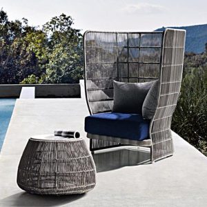 Kartal High Back Rattan Armchair, Outdoor Furniture
