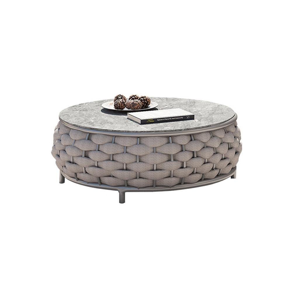 Marbella Textilene Rope Woven Outdoor Sofa Set, Grey - Image 8