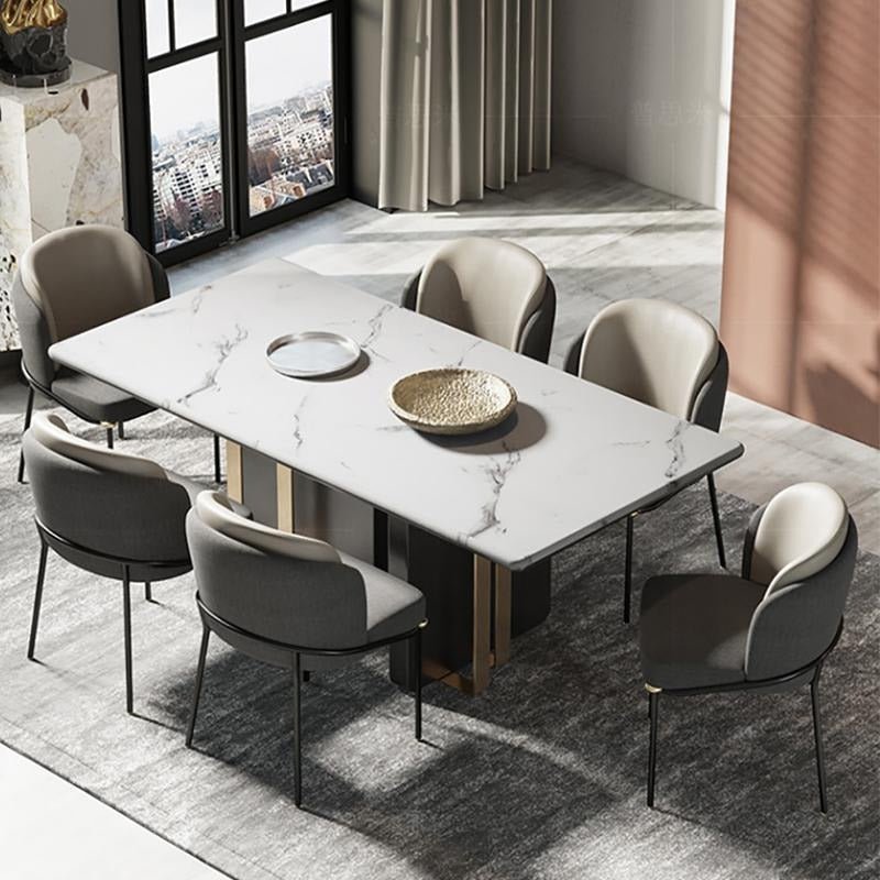 Novara Dining Table Set, Sintered Stone, Italian Design