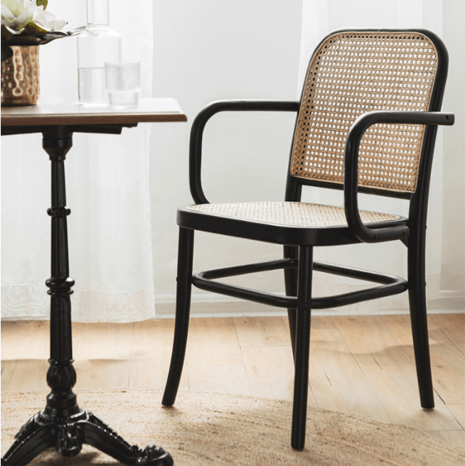 Paris G04 Rattan Dining Chair, Walnut - Image 3
