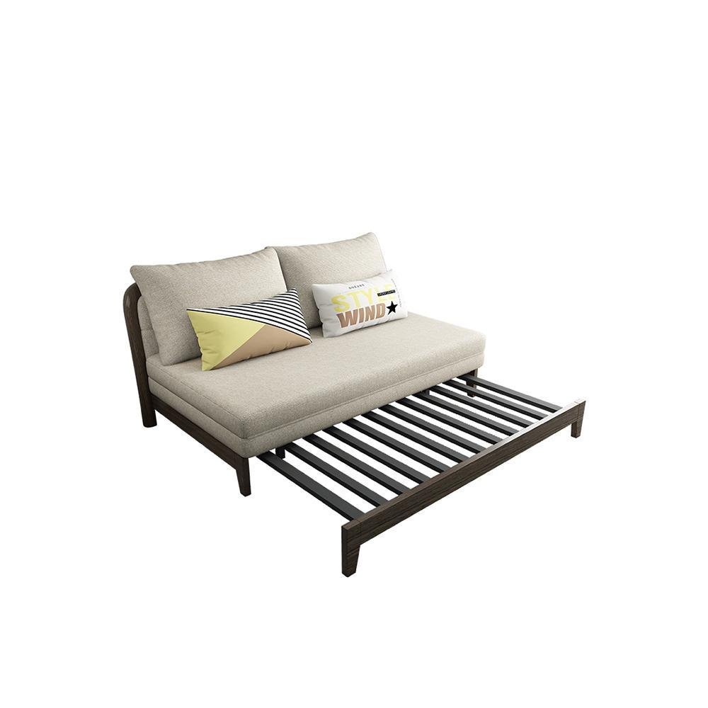 SB132 Two Seater Sofa Bed, Wood - Image 3