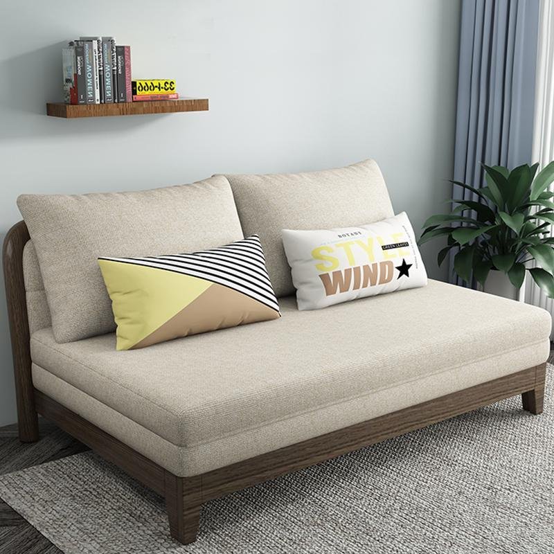 SB132 Two Seater Sofa Bed, Wood - Image 2