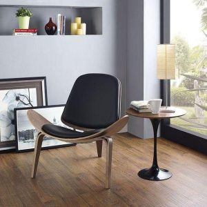 Hans Wegner CH07 Shell Chair, Walnut & Black
