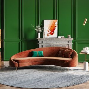 Verano Three Seater Sofa, Red Velvet