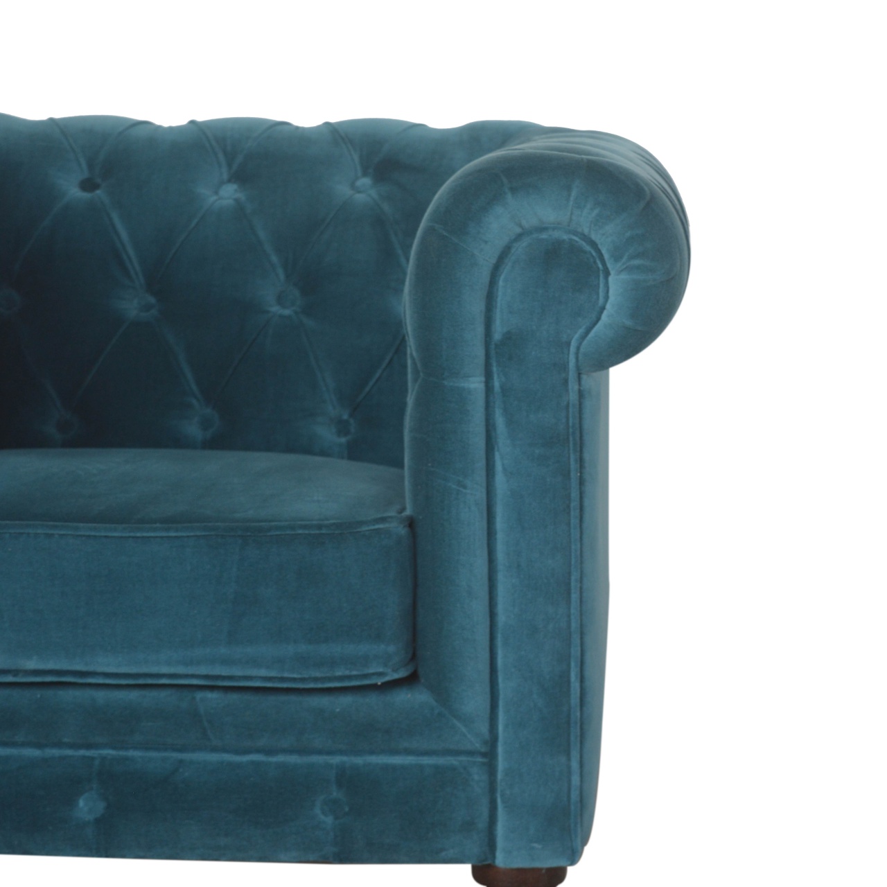 Teal Velvet Chesterfield Armchair - Image 5
