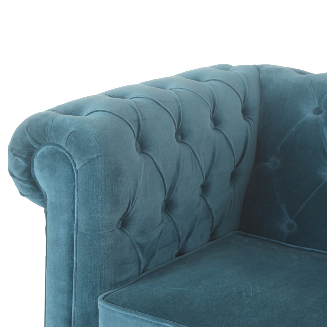 Teal Velvet Chesterfield Armchair - Image 4