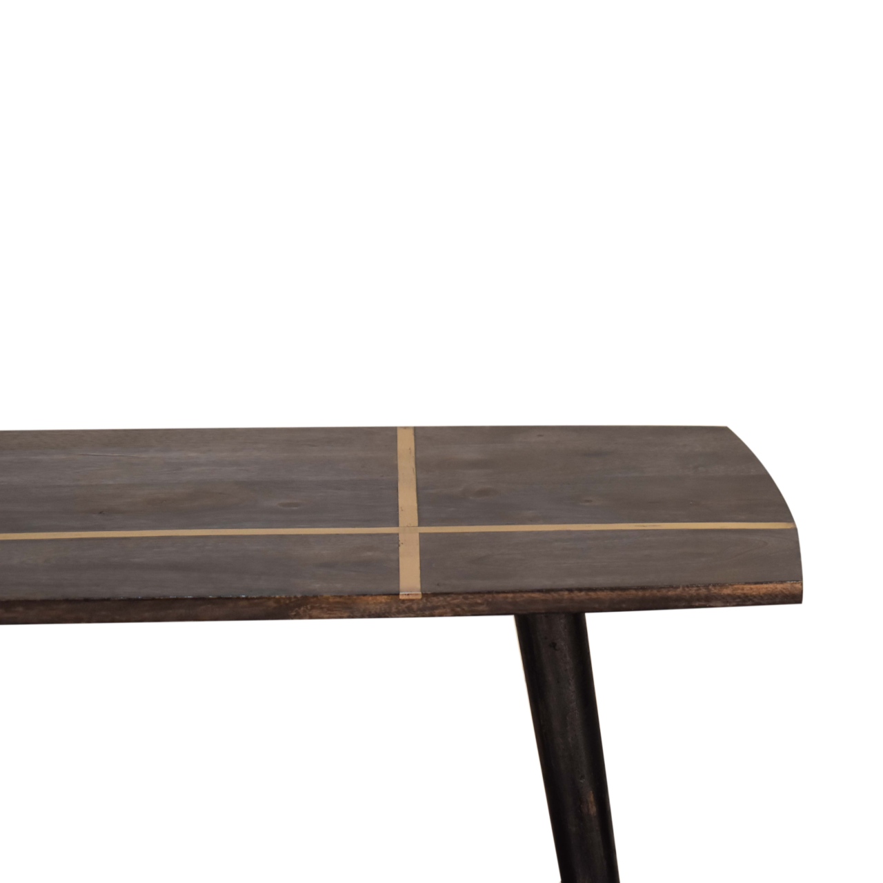 Ash Black Brass Inlay Coffee Table - Image 5