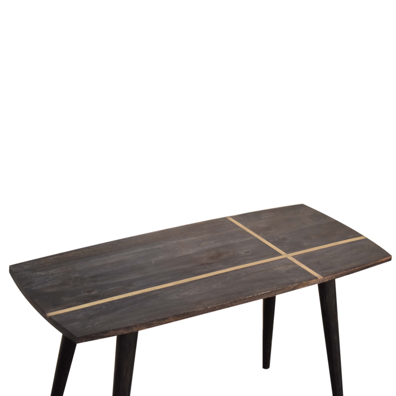 Ash Black Brass Inlay Coffee Table - Image 6