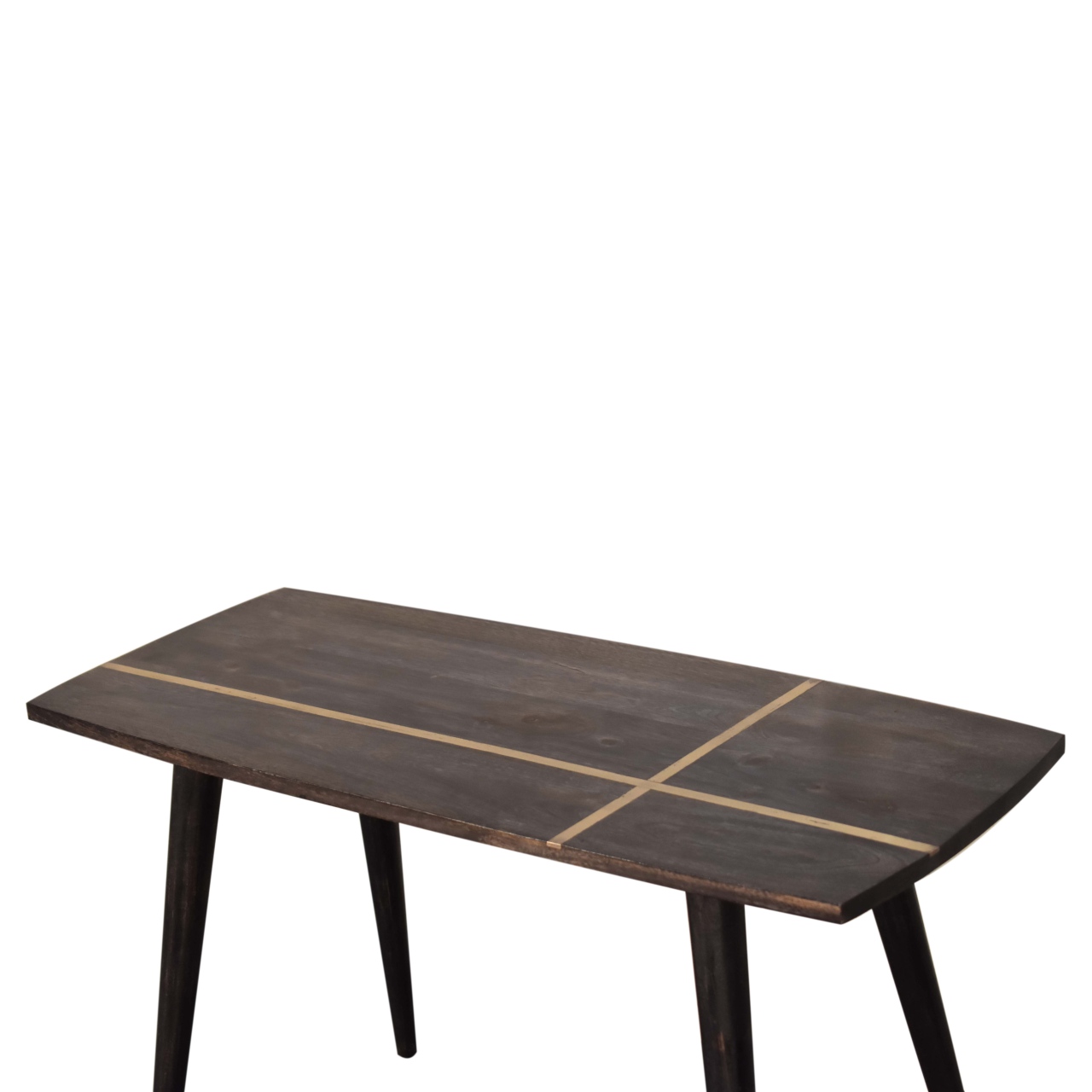 Ash Black Brass Inlay Coffee Table - Image 7