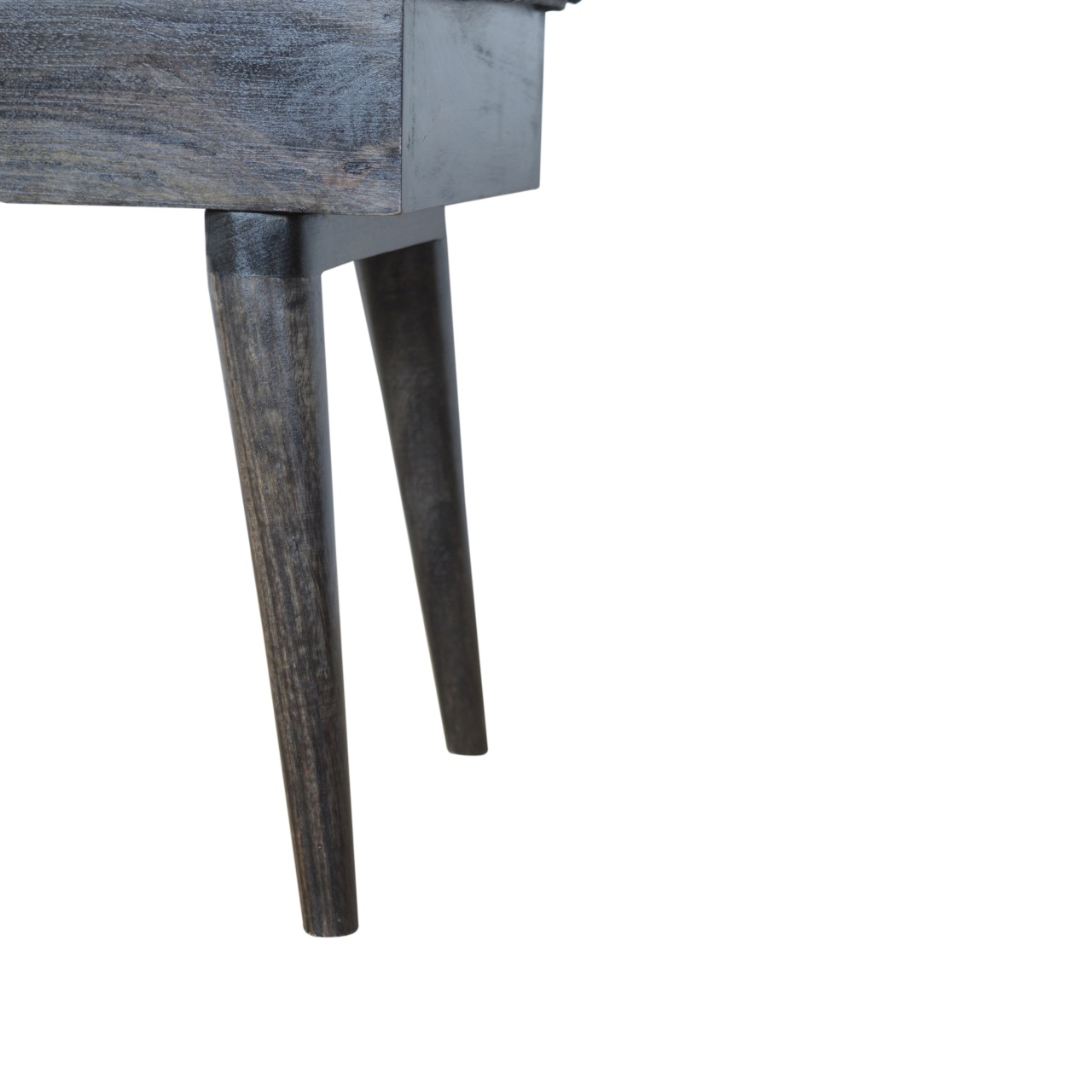 Black Tweed Storage Bench - Image 4
